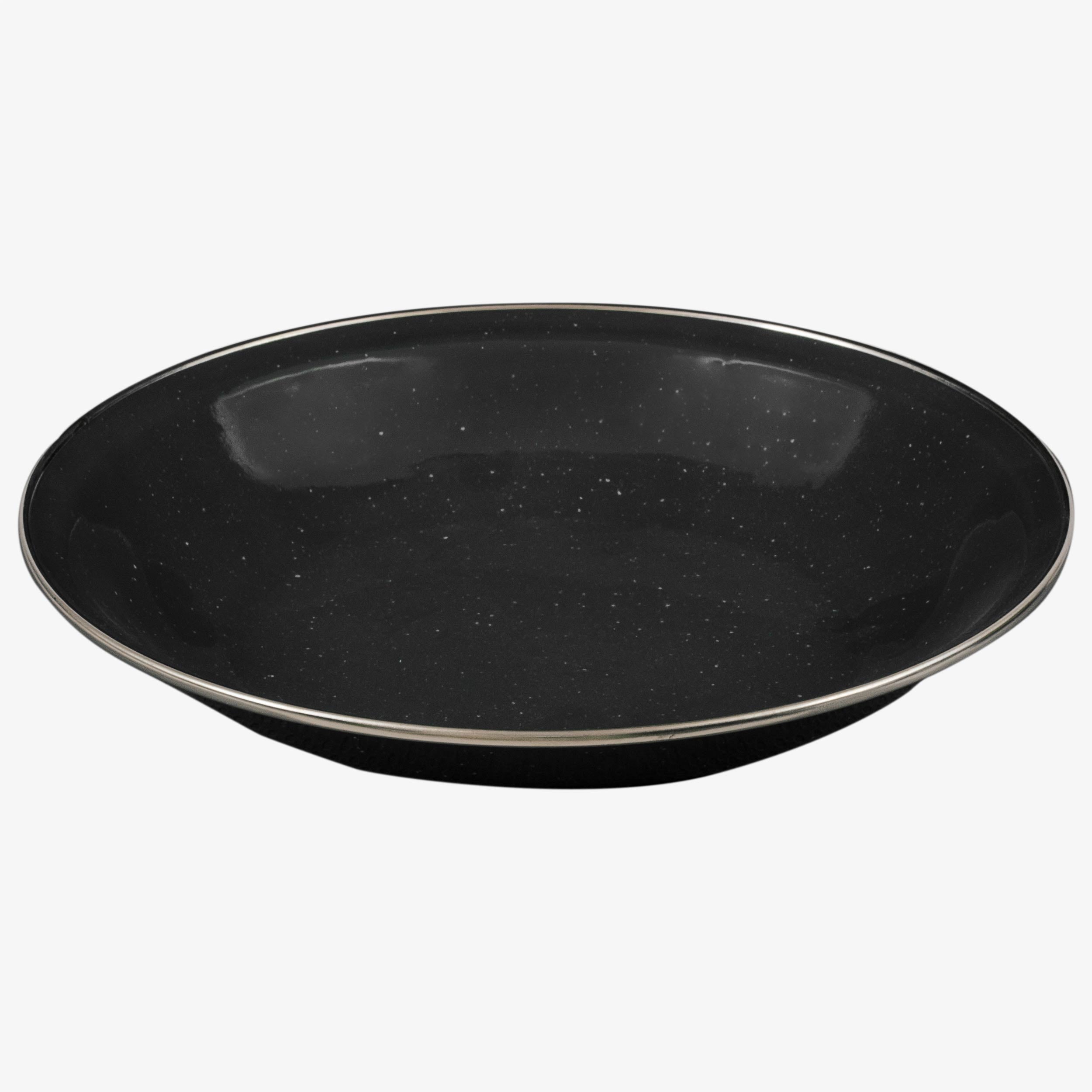 Highlander Deluxe Assiette à Soupe Émaillée Vintage Noire