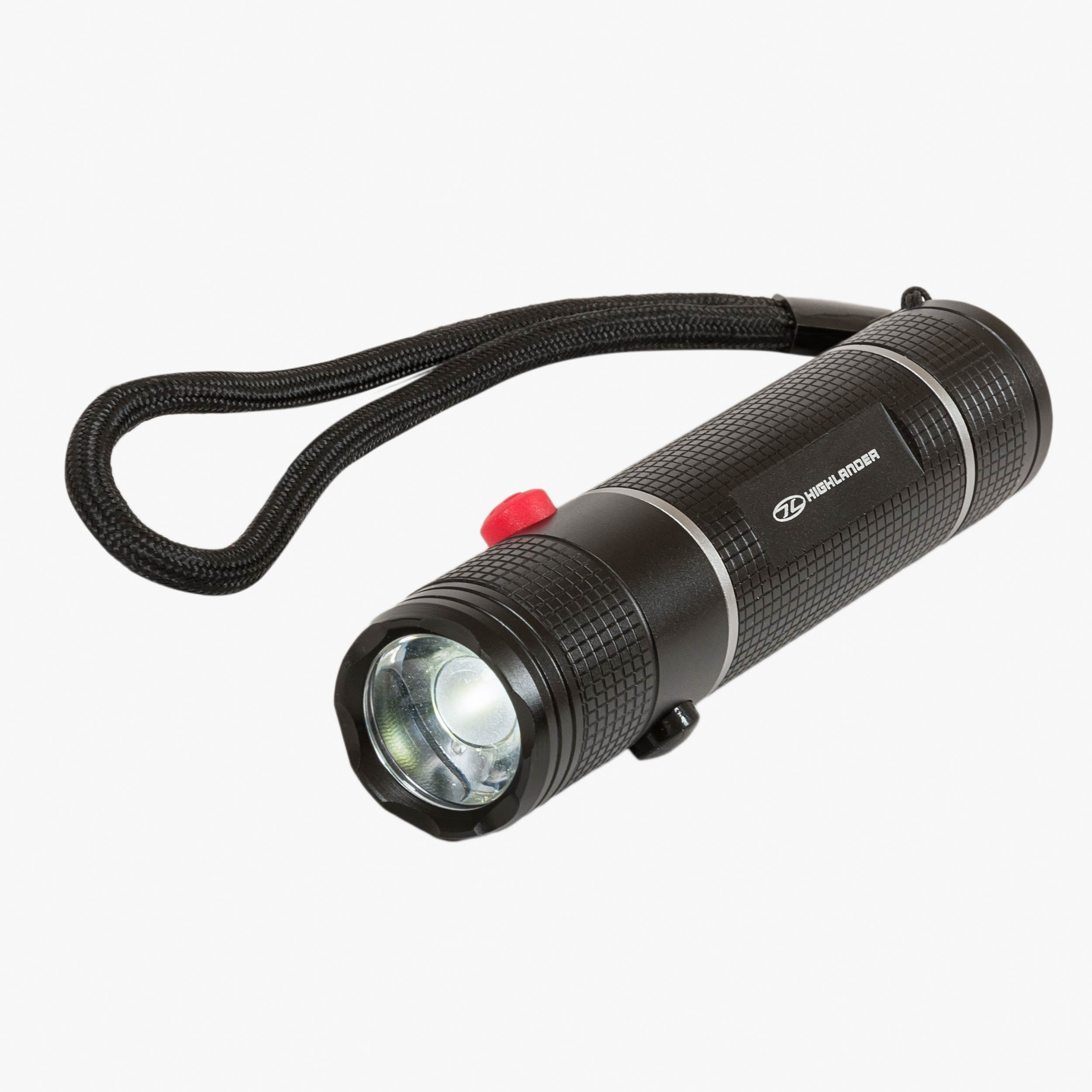 Highlander Hawkeye Lampe Torche Main LED Blanc Rouge
