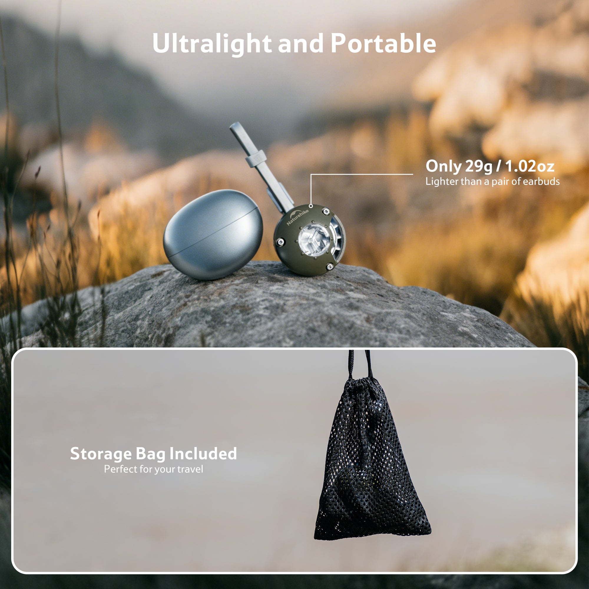 Naturehike Wind-nano mini pompe à air électrique 29g USB-C