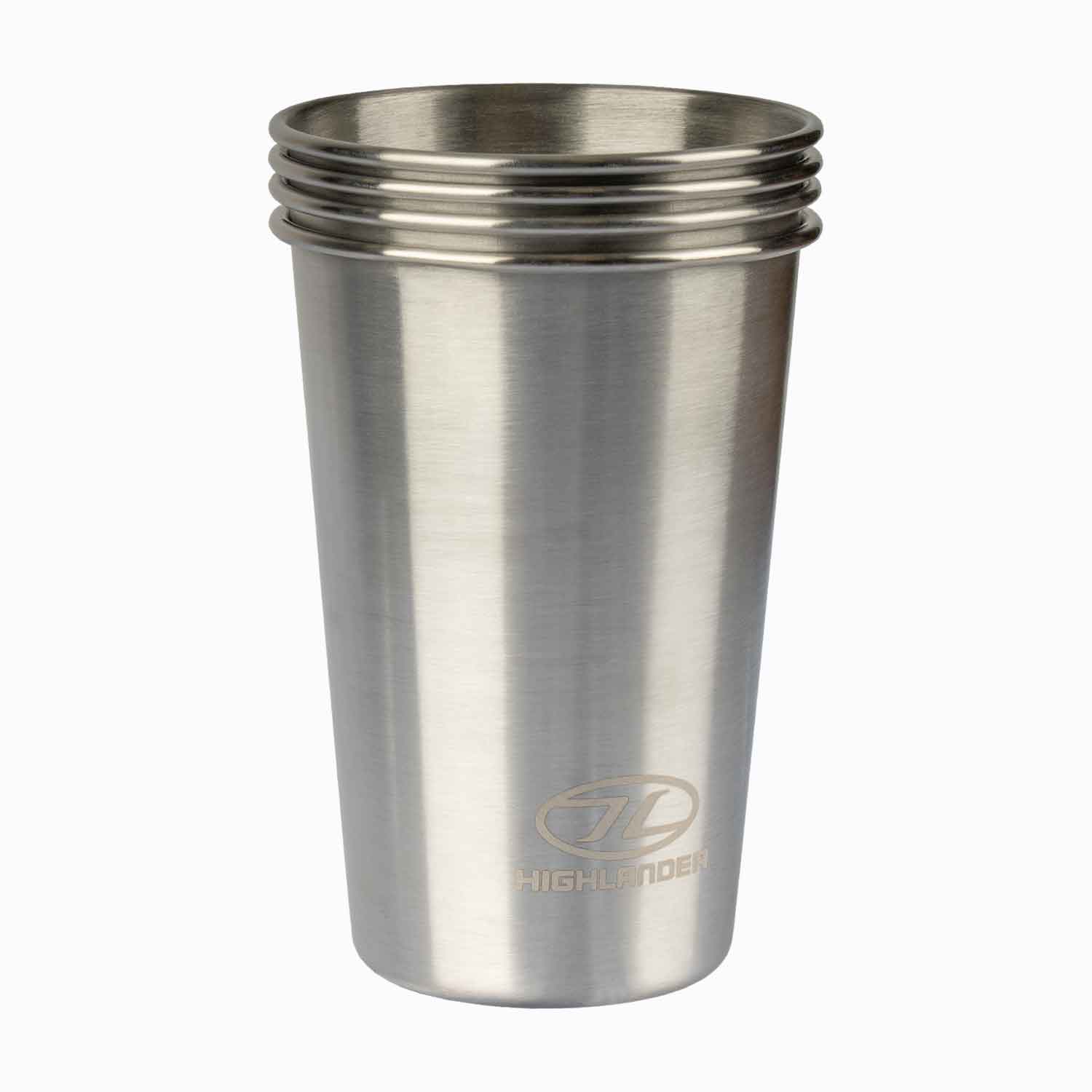 Highlander Camp Cup Tasse camping inox 500 ml lot 4