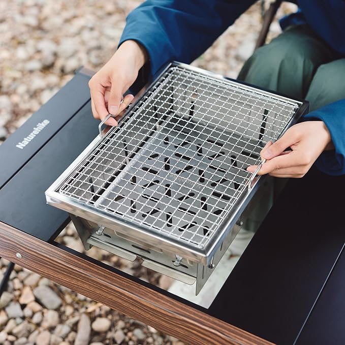 Naturehike FieldVale gril barbecue inox pliant charbon