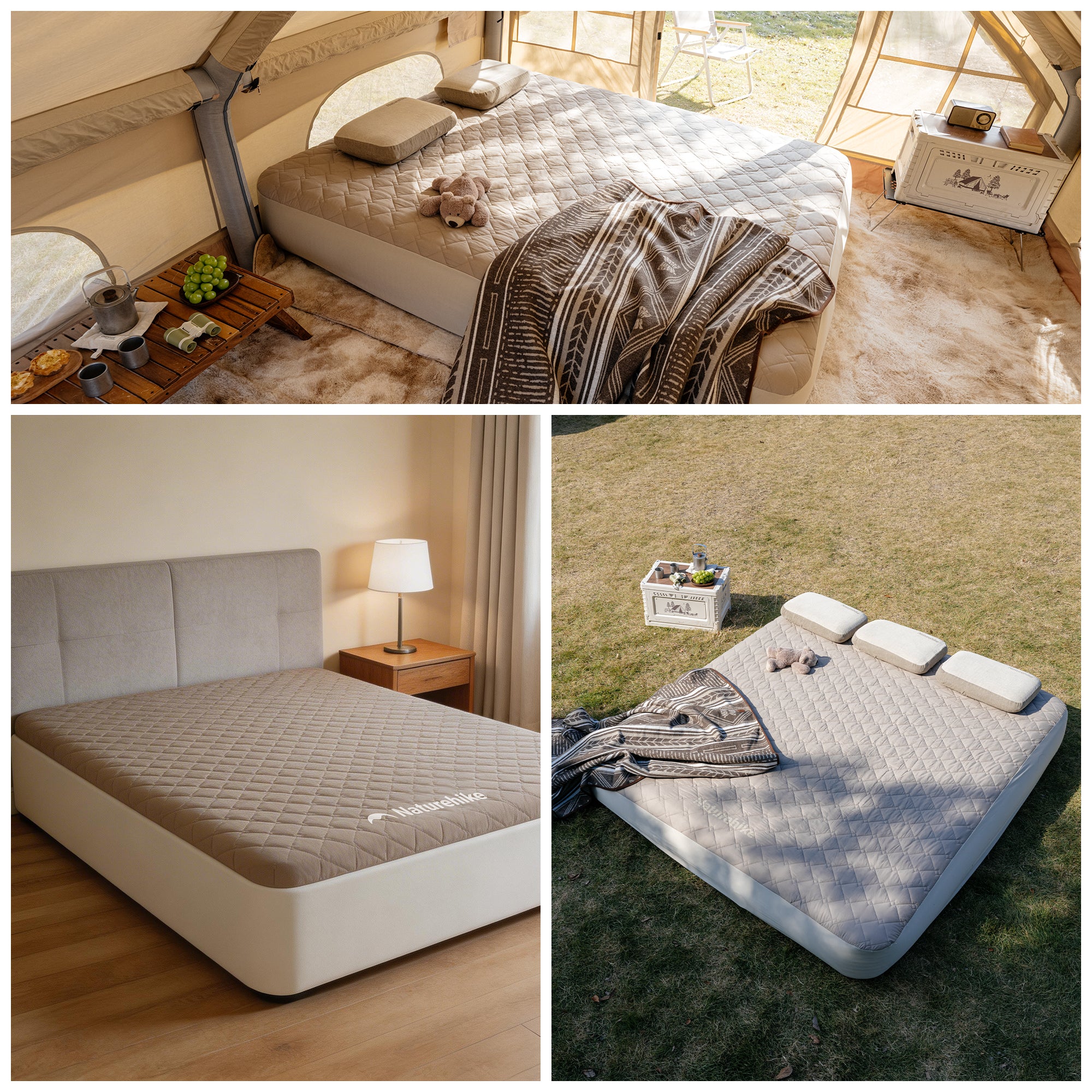Naturehike DreamWeave Matelas Gonflable Double 20 cm Pompe Intégrée