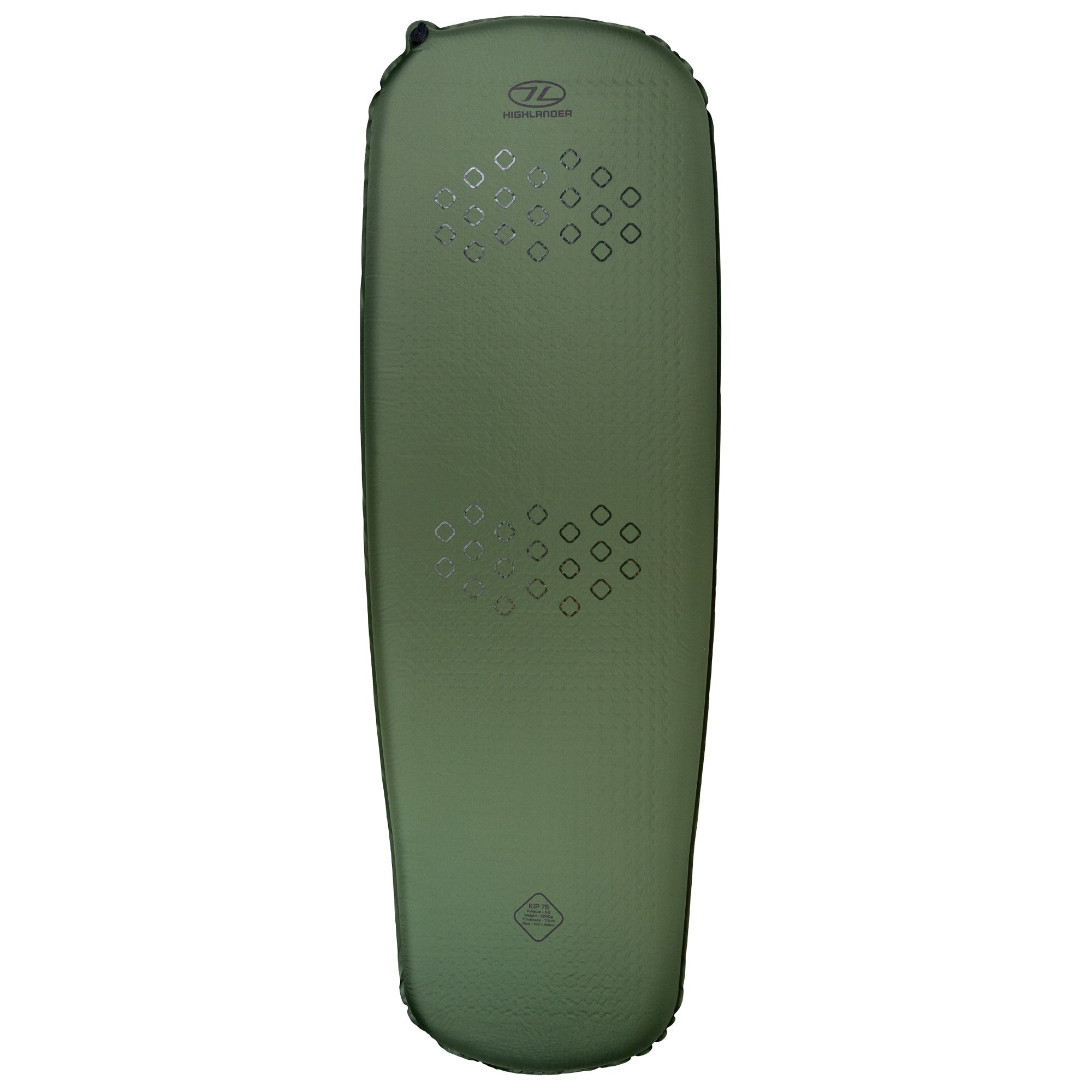 Highlander Kip matelas autogonflant 75 mm bleu nuit tente