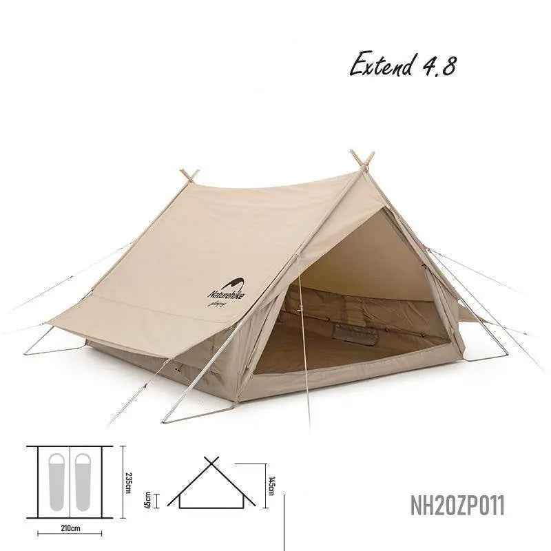 Naturehike GEN 4.8 tente glamping 2 places beige coton