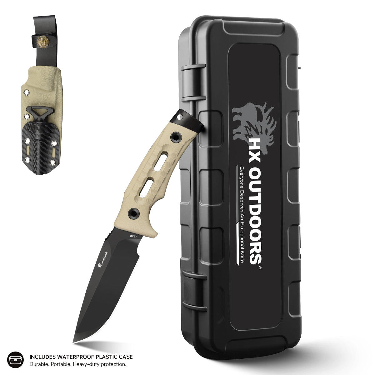 HX Rock Apex TD-18A couteau fixe DC53 manche kaki