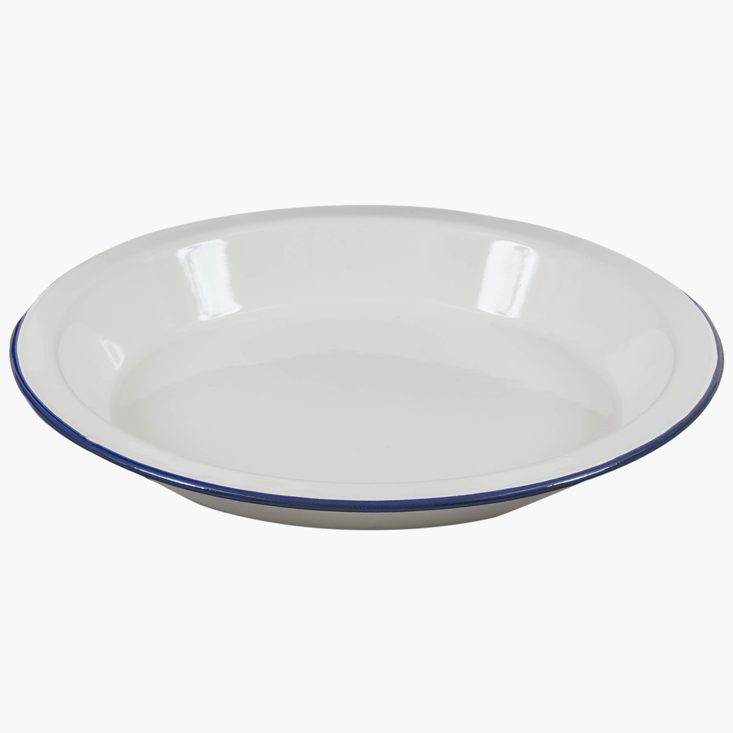 Highlander Vintage assiette émail blanche creuse