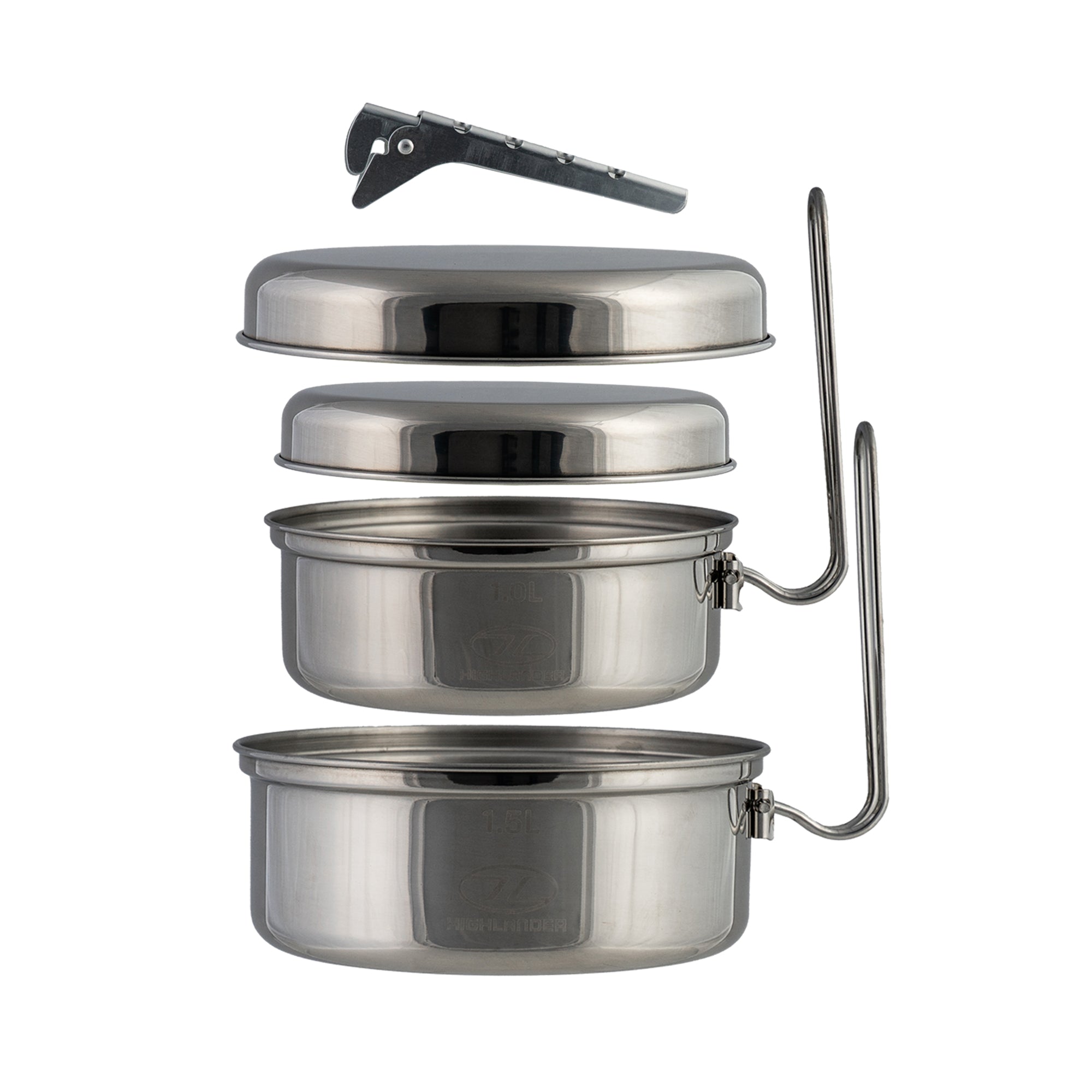 Highlander Billy 1L popote inox avec couvercle poêle