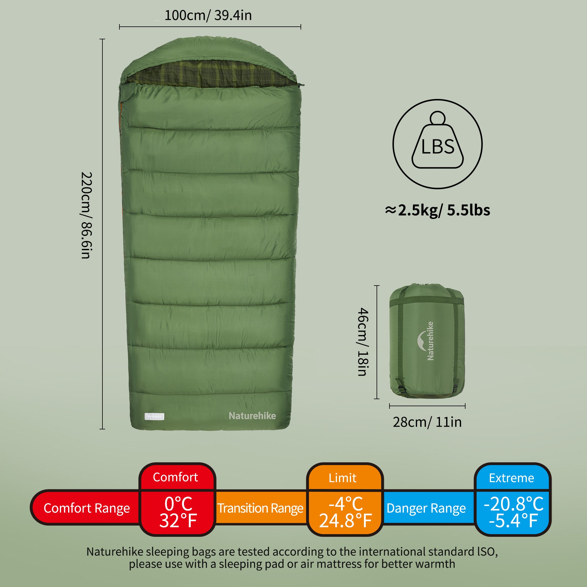 Naturehike Série M sac de couchage large flanelle 0°C