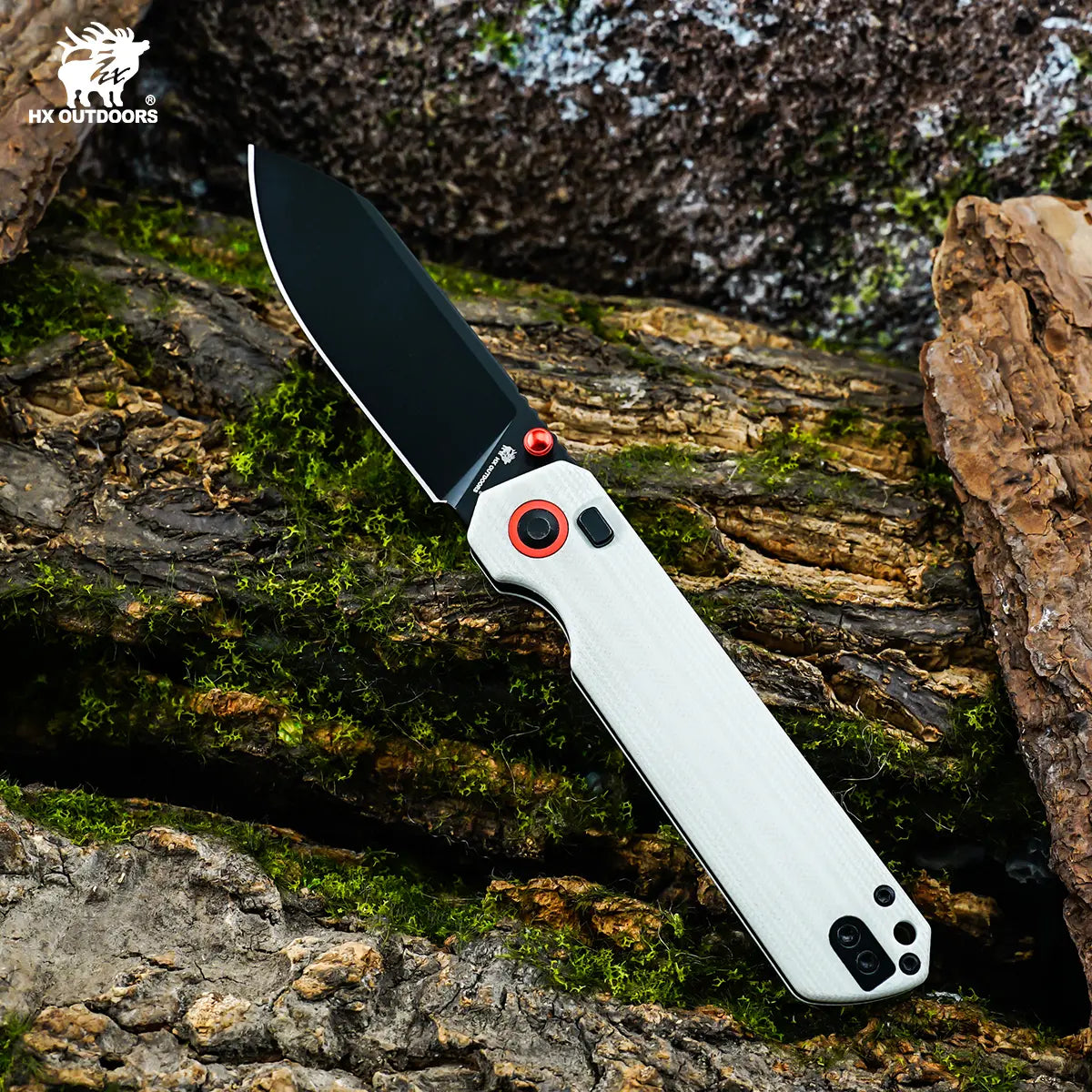 HX Hyla ZD-120S-D couteau pliant 14C28N manche blanc