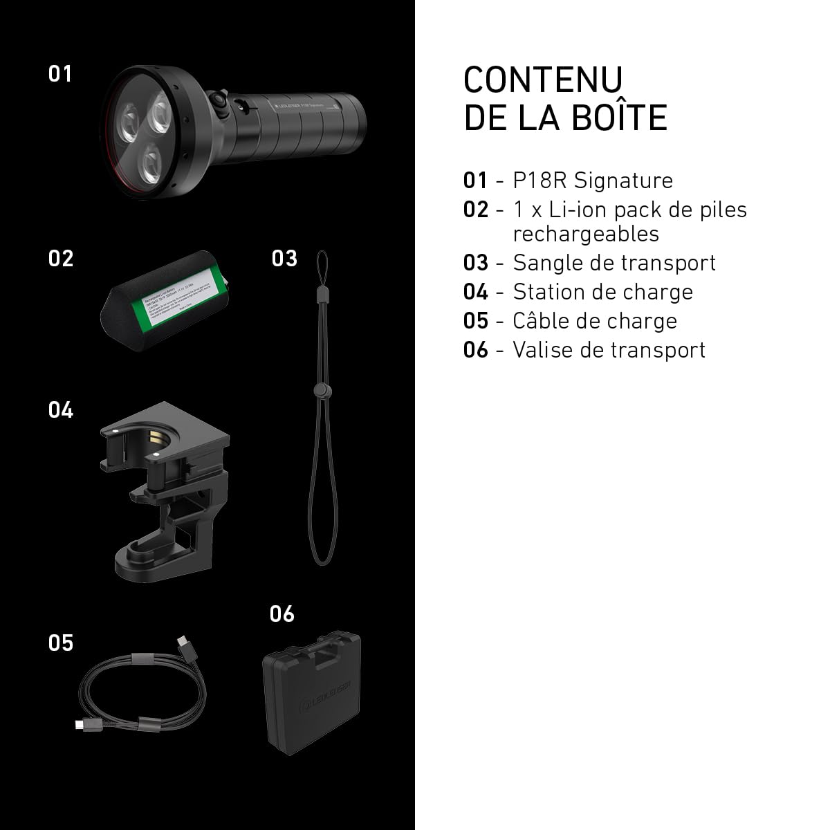 Ledlenser P18R Signature Lampe Torche 7000 lm 630 m