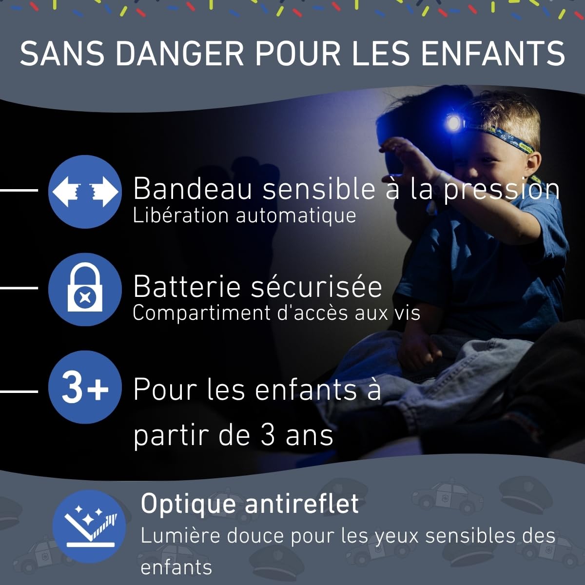 Ledlenser KIDLED4R Lampe Frontale Enfant Bleue 25 g