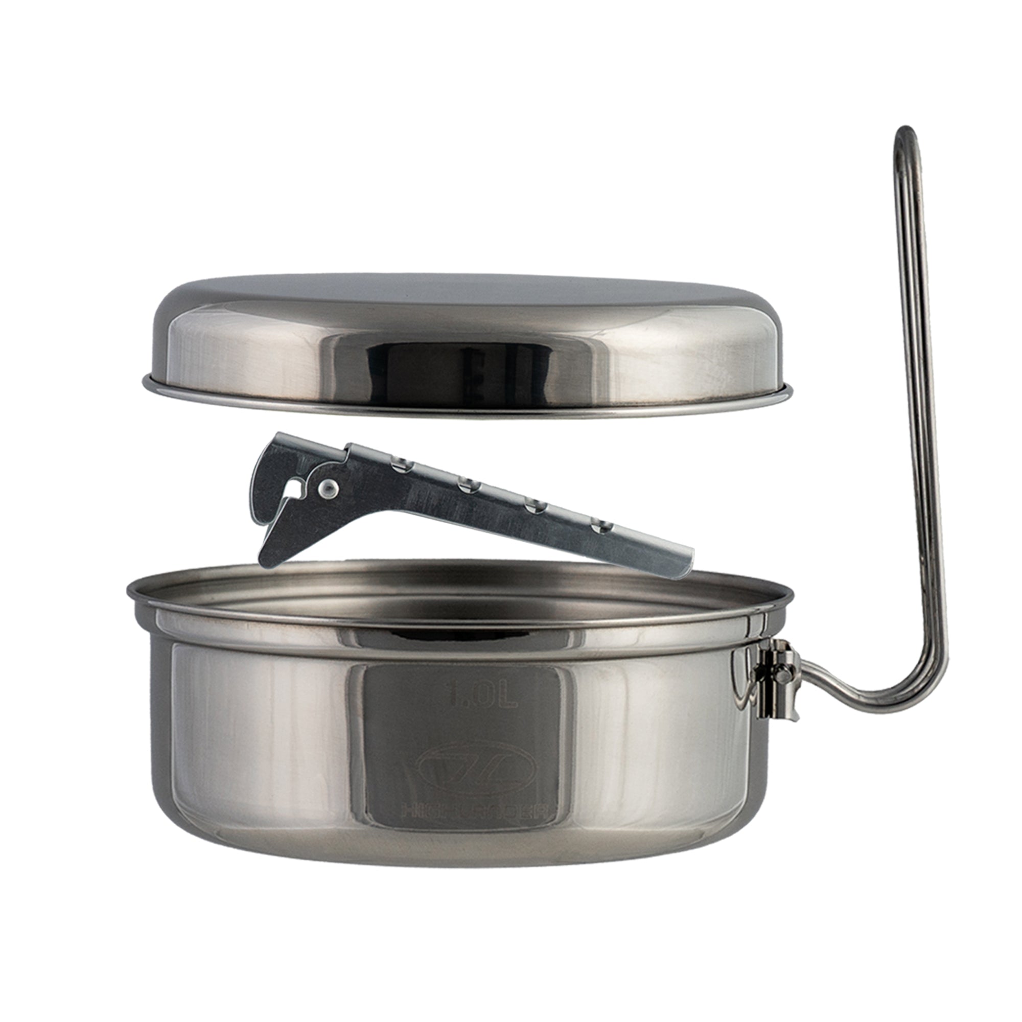 Highlander Billy 1L popote inox avec couvercle poêle
