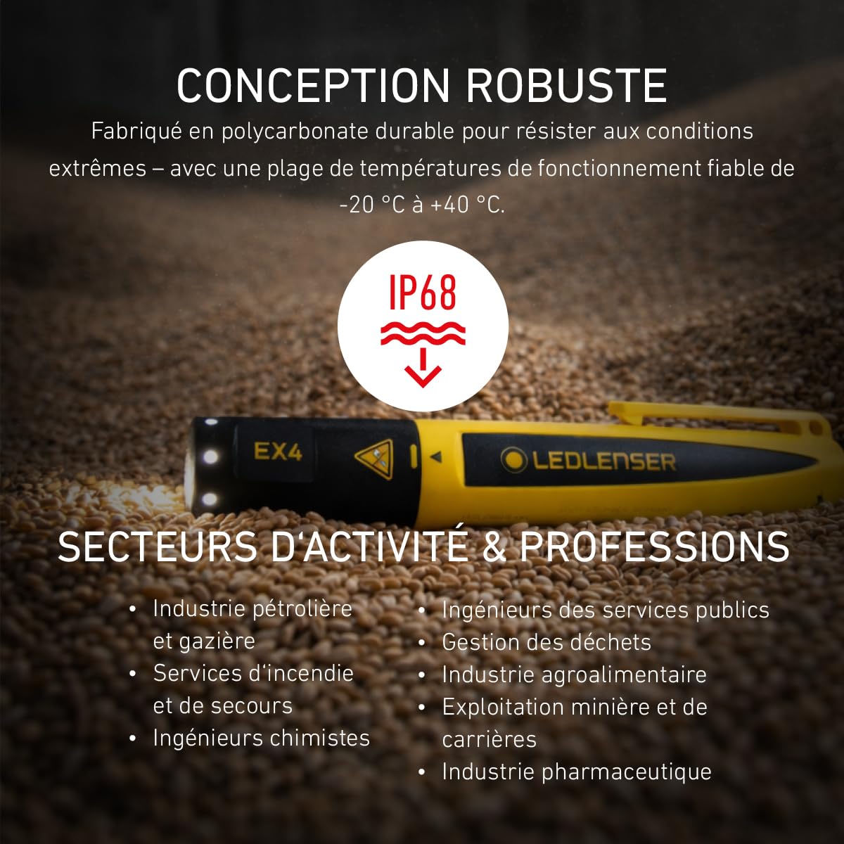 Ledlenser EX4 lampe torche ATEX zone 0 50 lm piles AAA