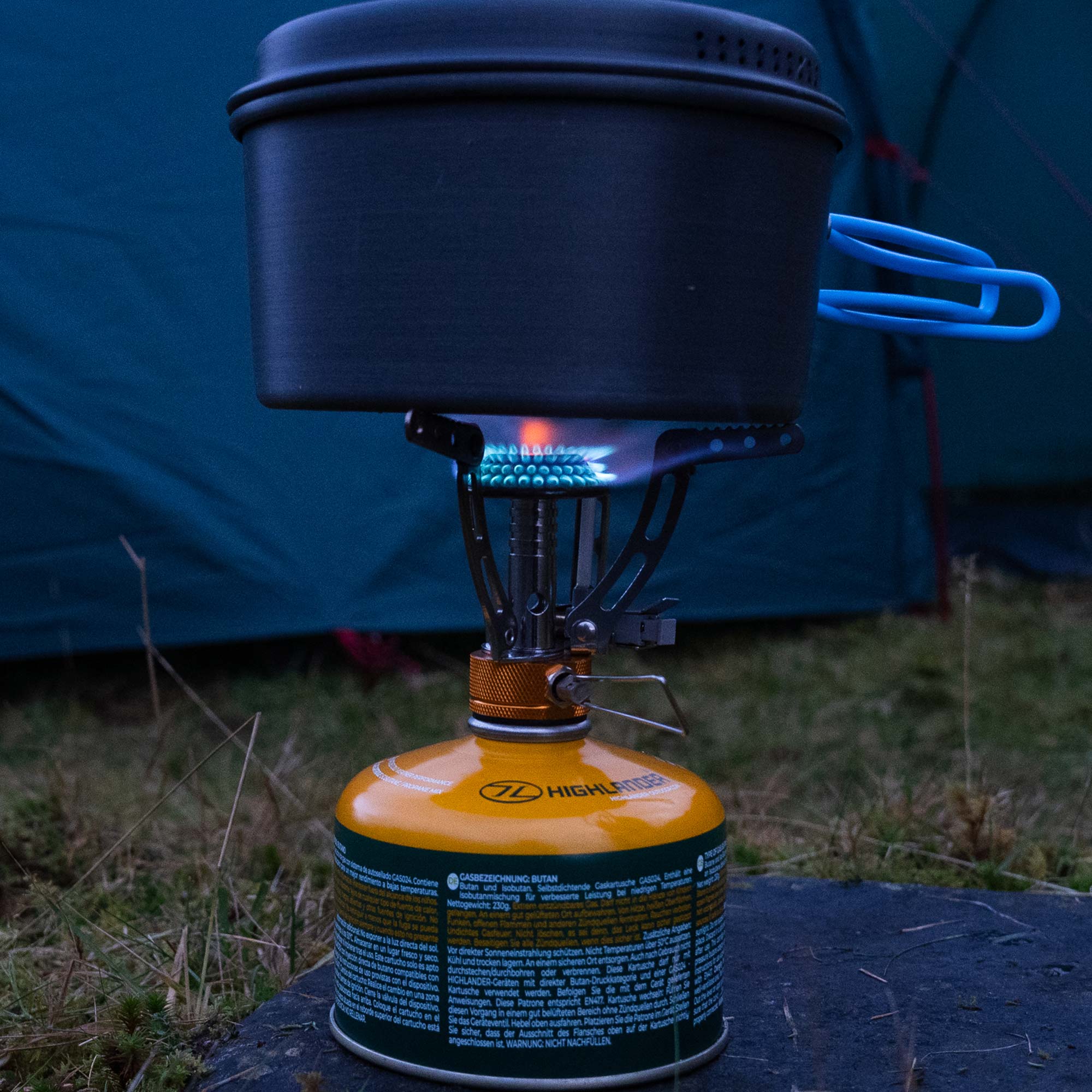 Highlander HPX200 réchaud gaz compact piezo